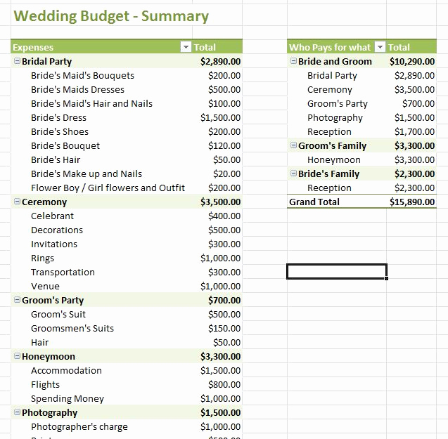 Wedding Budget Template Excel Elegant Wedding Bud Template Excel