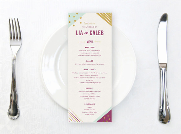 Wedding Buffet Menu Template Unique 37 Wedding Menu Template – Free Sample Example format