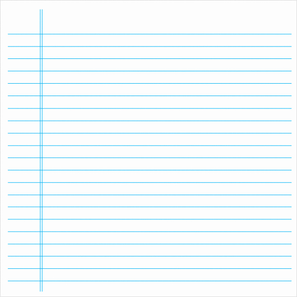 Wide Ruled Notebook Paper Template Unique Free 9 Sample Notebook Paper Templates In Pdf