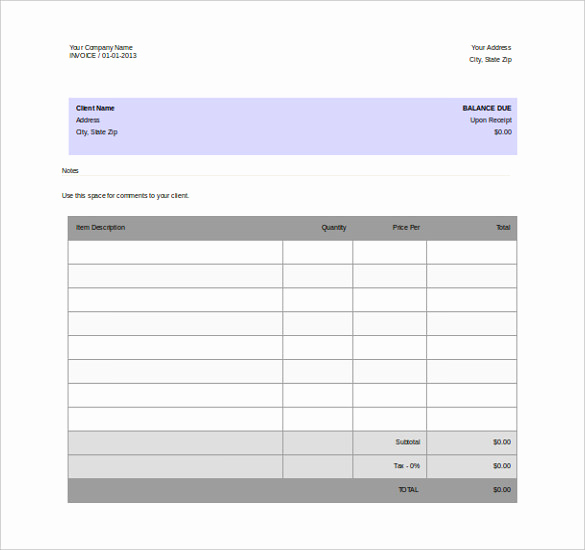 Word Document Invoice Template Best Of 11 Word Invoice Templates Free Download