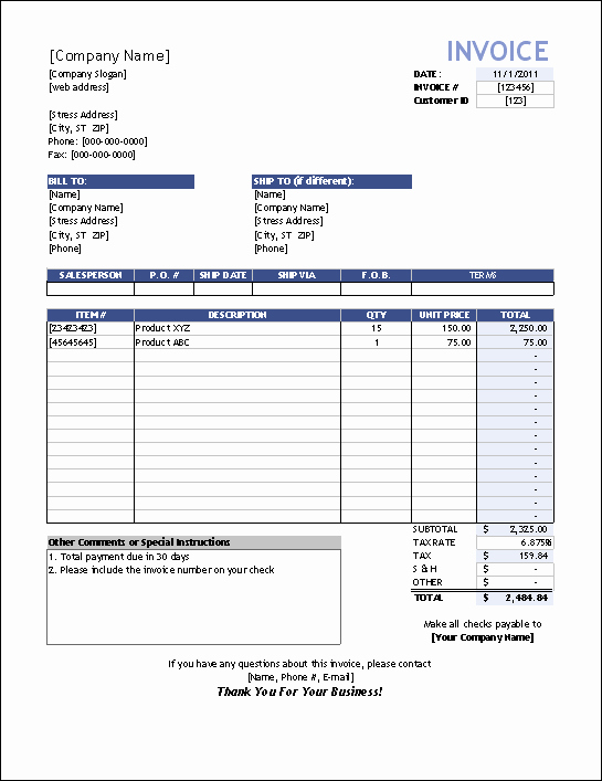 Word Invoice Template Free Lovely Sales Invoice Template Word