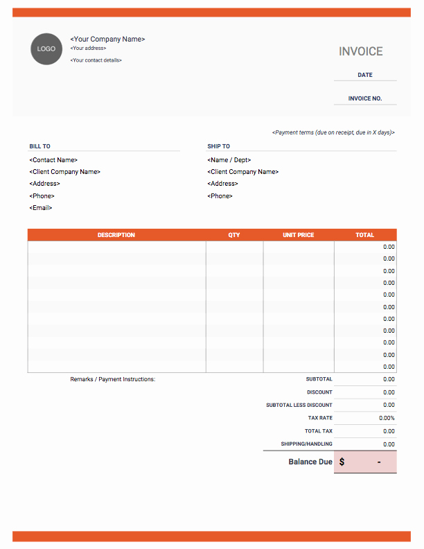 Word Invoice Template Free Luxury Word Invoice Template Free to Download