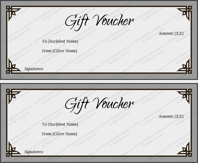 Word Template Gift Certificate Lovely Gift Voucher Template Simplay Gray and Beautiful Design
