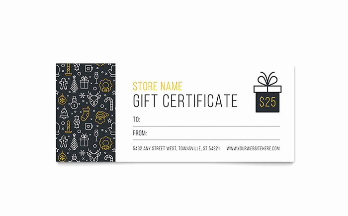 Word Template Gift Certificate Unique Christmas Wishes Gift Certificate Template Design