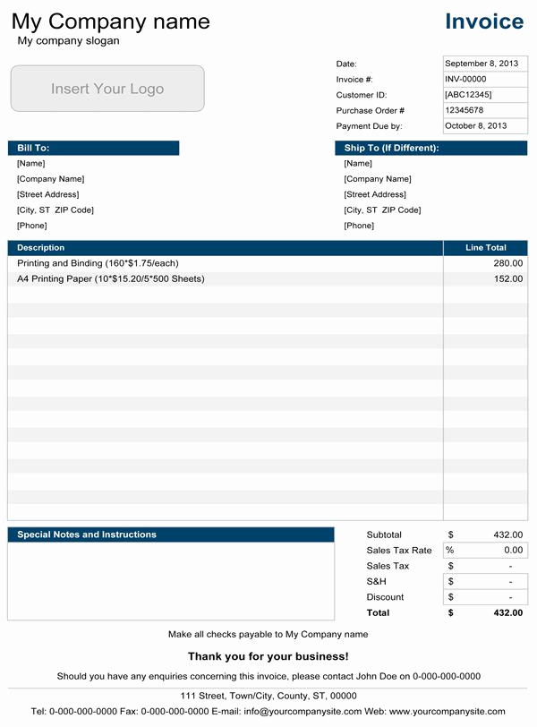 Work Invoice Template Word Inspirational Download A Free Basic Invoice Template for Microsoft