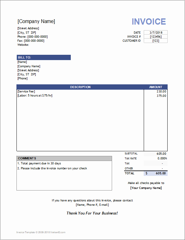 Work Invoice Template Word Lovely 10 Simple Invoice Templates Every Freelancer Should Use