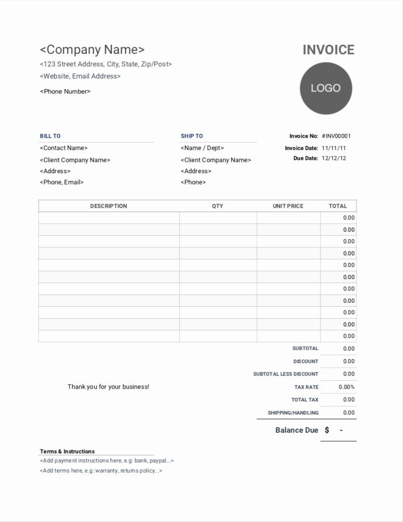 Work Invoice Template Word Lovely Printable Invoice Template