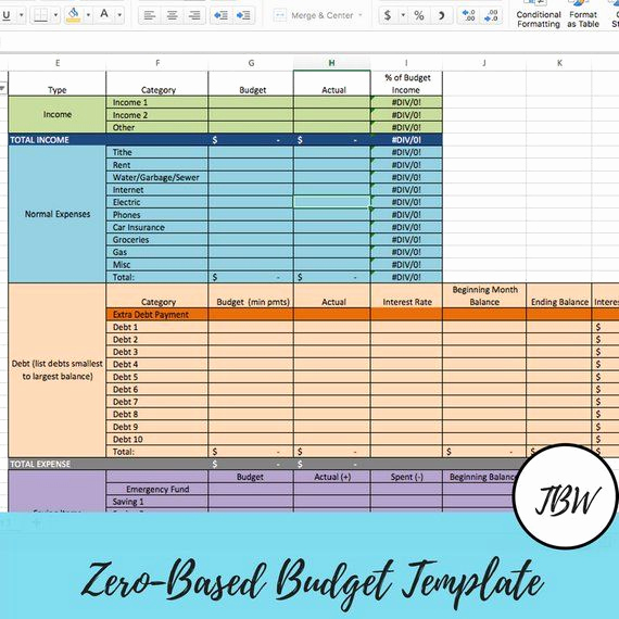 Zero Based Budgeting Template Luxury Monthly Bud Template Zero Based Bud